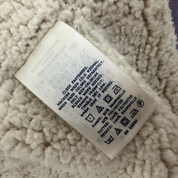 Lands' End Purple Sherpa Lined Hoodie Sweatshirt Jacket Full Zip Up Girls 14 - Picture 11 of 12